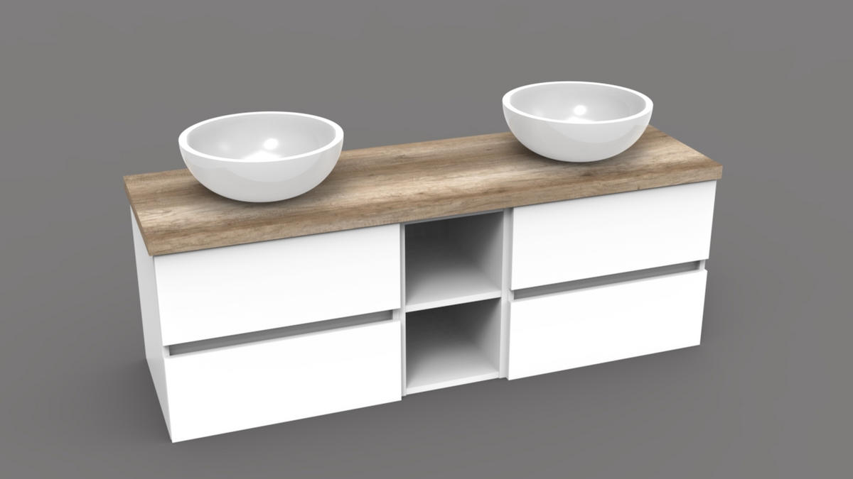 PLOČA ZA UGRADNI UMIVAONIK - Moderno, drvo (85/64cm)