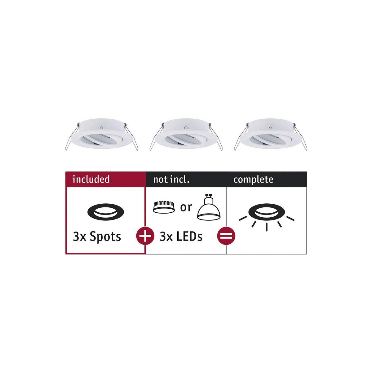 DECKENLEUCHTE 8,4 cm  - Alufarben/Weiß, Basics, Metall (8,4cm) - Paulmann