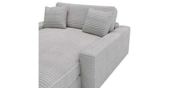 XXL-SESSEL Cord Hellgrau - Hellgrau/Schwarz, MODERN, Kunststoff/Textil (160/87/190cm) - Carryhome