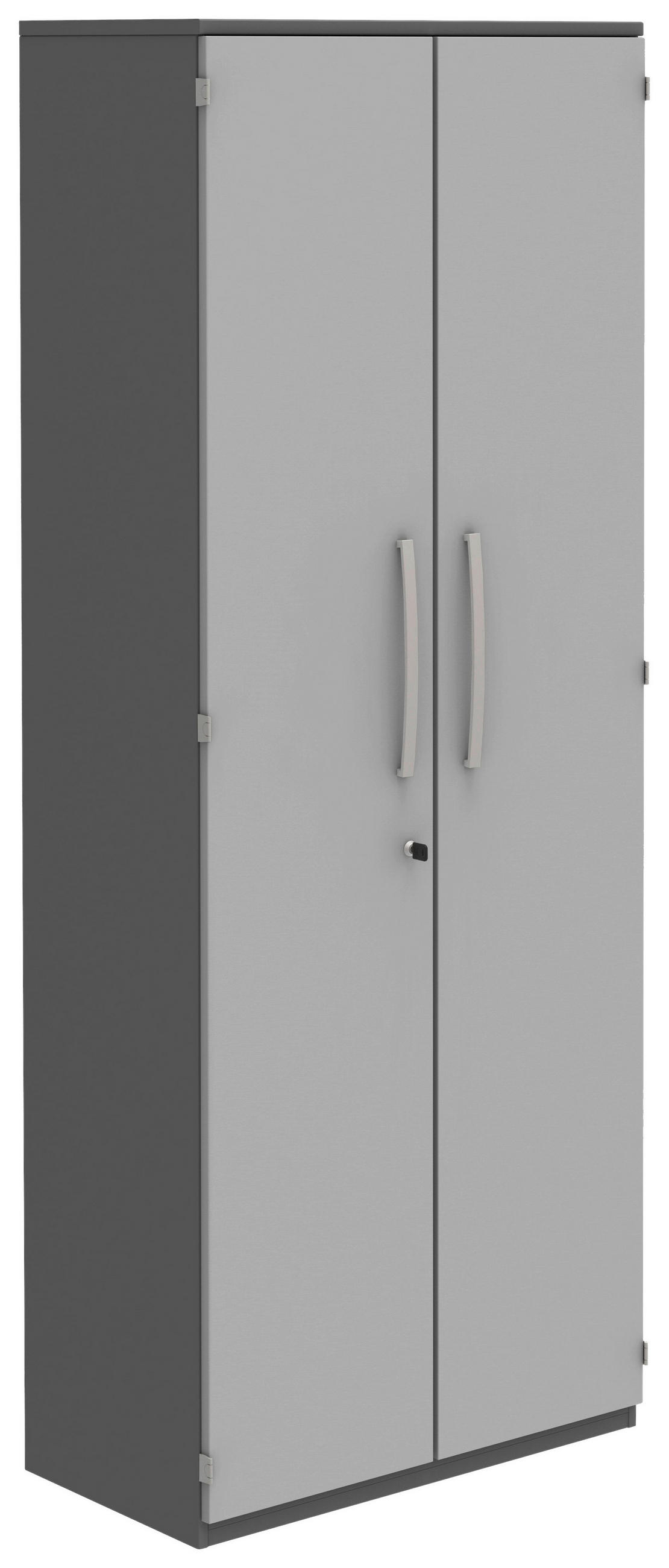 AKTENSCHRANK 80/217,4/43 cm  - Anthrazit/Hellgrau, KONVENTIONELL, Holzwerkstoff (80/217,4/43cm) - Moderano