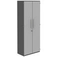 AKTENSCHRANK Anthrazit, Hellgrau  - Anthrazit/Hellgrau, KONVENTIONELL, Holzwerkstoff (80/217,4/43cm) - Moderano