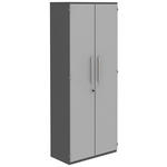 AKTENSCHRANK Anthrazit, Hellgrau  - Anthrazit/Hellgrau, KONVENTIONELL, Holzwerkstoff (80/217,4/43cm) - Moderano