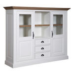 HIGHBOARD  130/165/46 cm 3 Schublade(n)  - Eichefarben/Zinkfarben, Basics, Holz/Holzwerkstoff (130/165/46cm) - Landscape