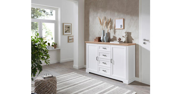 SIDEBOARD in 165/102/41 cm - Schwarz/Eiche Artisan, Design, Holzwerkstoff/Metall (165/102/41cm) - Landscape