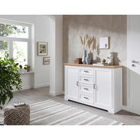 SIDEBOARD  in 165/102/41 cm  - Schwarz/Eiche Artisan, Design, Holzwerkstoff/Metall (165/102/41cm) - Landscape