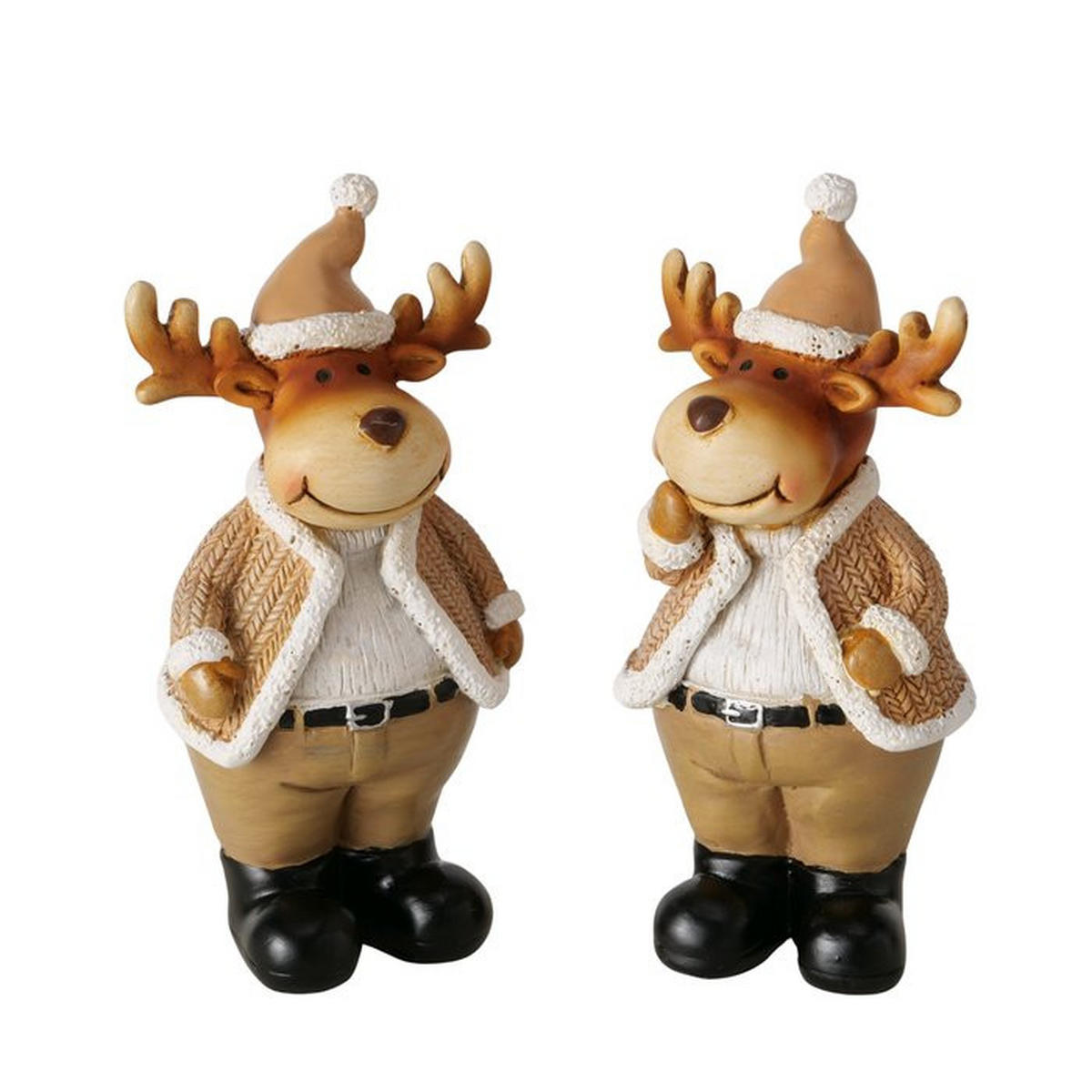 DEKOHIRSCH - Schwarz/Braun, LIFESTYLE, Kunststoff/Textil (7/5/12,5cm)