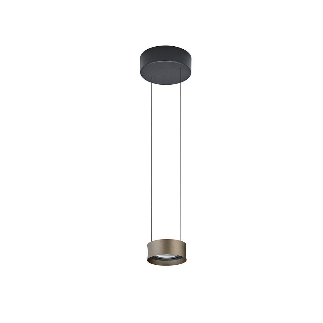 HÄNGELEUCHTE Impact 15/60-180 cm   - Bronzefarben, MODERN, Metall (15/60-180cm) - Bankamp