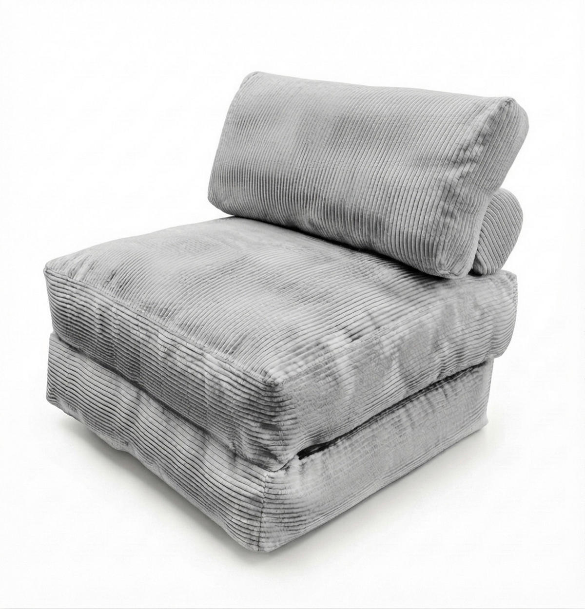SCHLAFSESSEL Cord Grau Rückenkissen  - Grau, KONVENTIONELL, Textil (85/80/85cm) - Xora