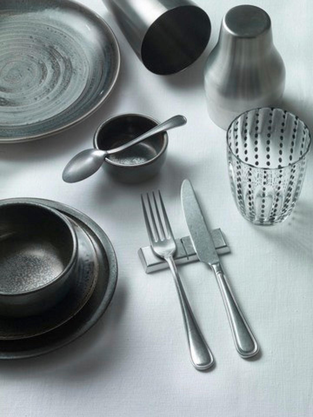 BESTECKSET WESTMINSTER STONE WASHED 16-teilig Stahl  - Edelstahlfarben, Basics, Metall (25,5/7/5,3cm) - Pintinox