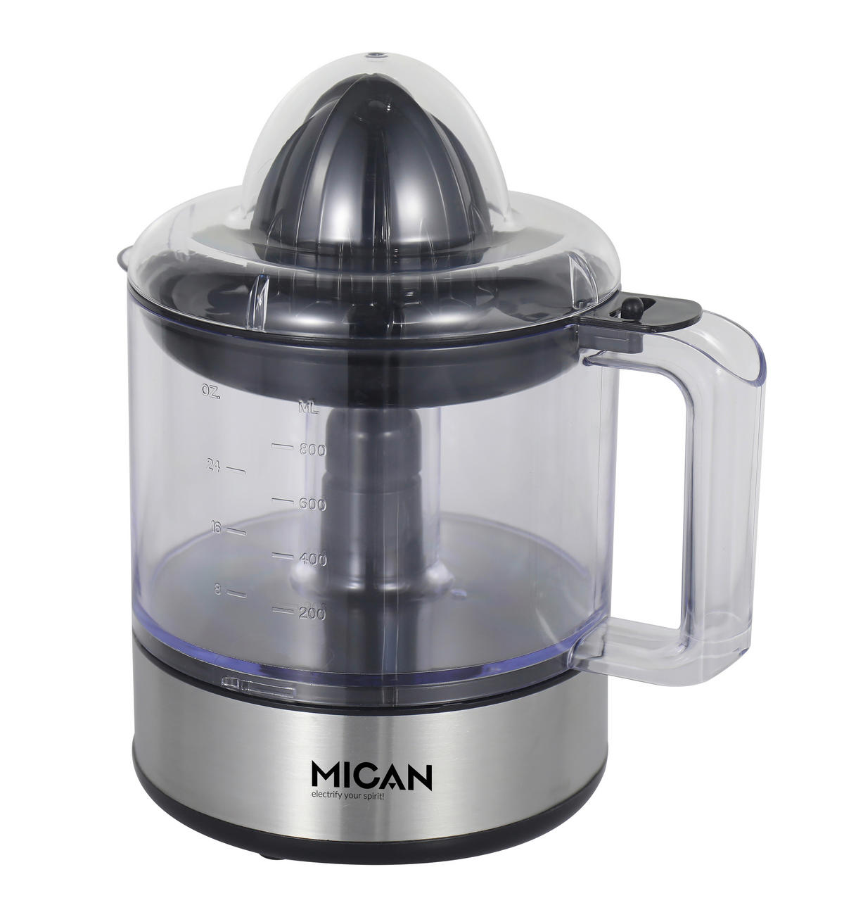 SAFTPRESSE   - Klar/Edelstahlfarben, Design, Kunststoff/Metall (19,7/14,1/21,8cm) - Mican