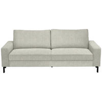 3-SITZER-SOFA in Flachgewebe Naturfarben  - Schwarz/Naturfarben, Design, Textil/Metall (218/86/97cm) - Hom`in