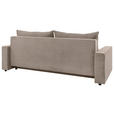 SCHLAFSOFA in Cord Beige  - Beige/Schwarz, KONVENTIONELL, Kunststoff/Textil (233/92/108cm) - Carryhome