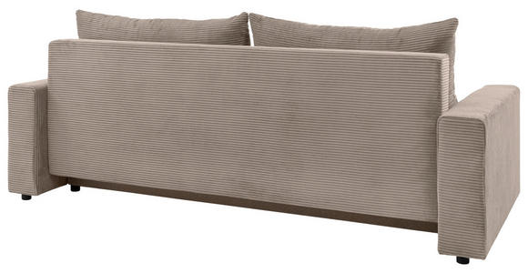 SCHLAFSOFA Cord Beige - Beige/Schwarz, KONVENTIONELL, Kunststoff/Textil (233/92/108cm) - Carryhome