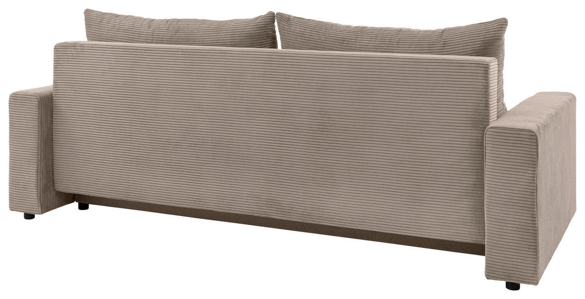 SCHLAFSOFA in Cord Beige  - Beige/Schwarz, Konventionell, Kunststoff/Textil (233/92/108cm) - Carryhome