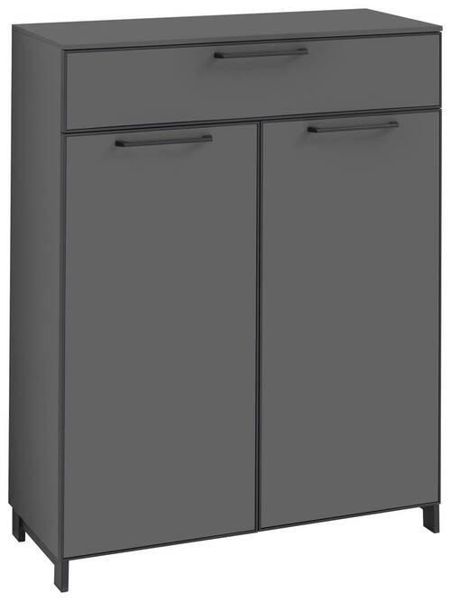 SCHUHSCHRANK 84/107/37 cm  - Anthrazit/Grau, Design, Holzwerkstoff/Metall (84/107/37cm) - Novel