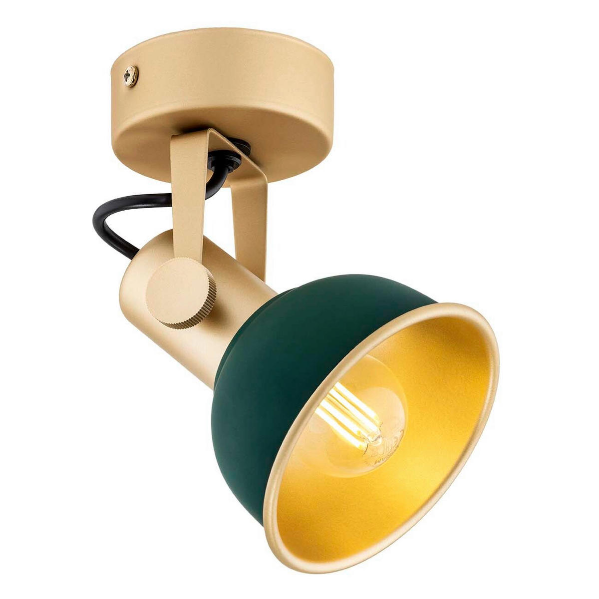 WANDLEUCHTE 20/15/11 cm   - Goldfarben/Grün, KONVENTIONELL, Metall (20/15/11cm)