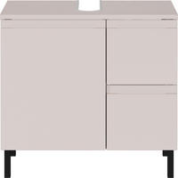 WASCHBECKENUNTERSCHRANK 60/56/34 cm  - Kaschmir/Schwarz, MODERN, Holzwerkstoff/Metall (60/56/34cm) - Germania