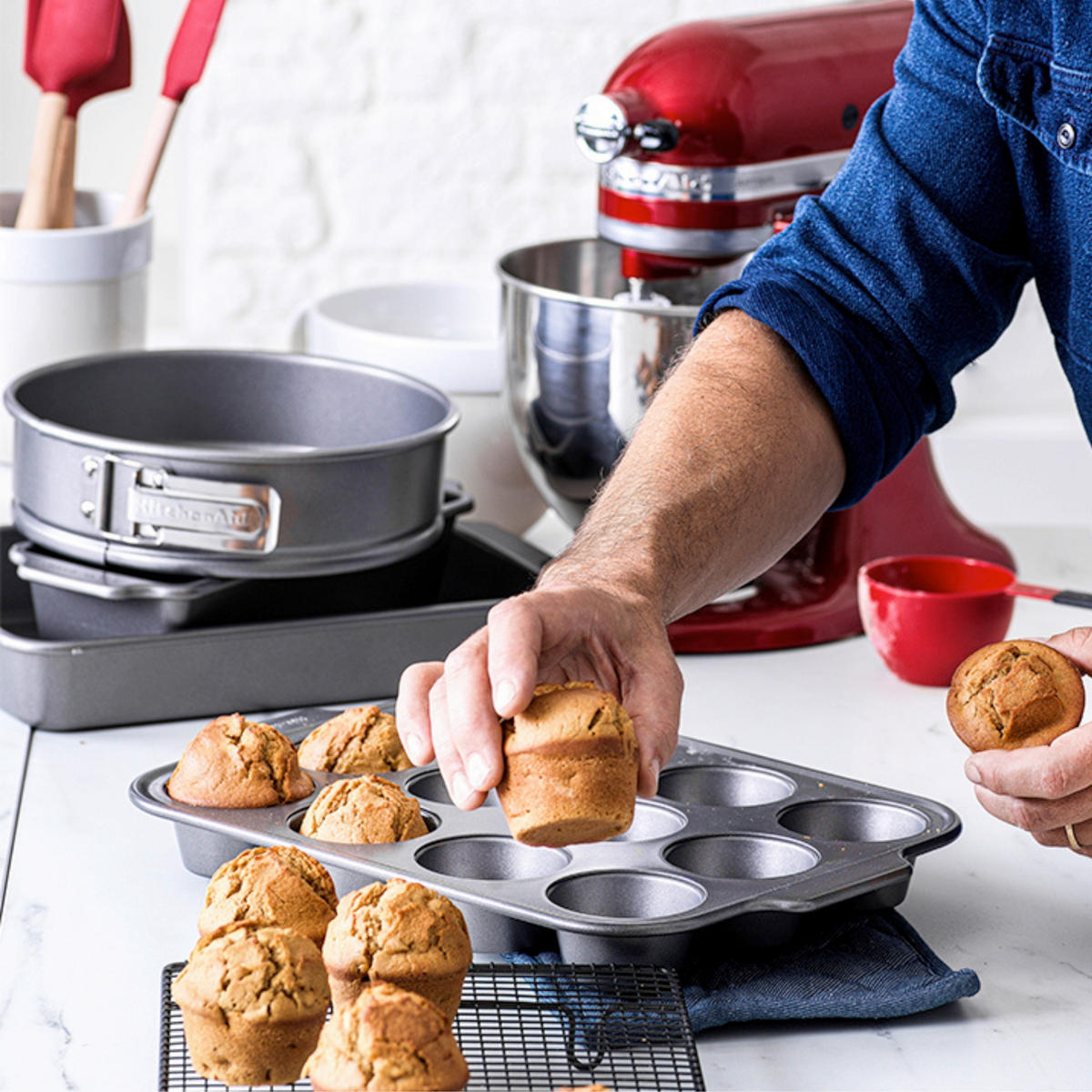 MUFFINFORM - Alufarben, Basics, Metall (1.07kg) - Kitchenaid