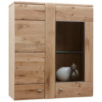 HÄNGEVITRINE Colorado in furniert, massiv Eiche Eichefarben  - Eichefarben/Alufarben, KONVENTIONELL, Glas/Holz (89/103,3/37,7cm) - Voleo