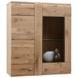 HÄNGEVITRINE in Eichefarben - Eichefarben/Alufarben, KONVENTIONELL, Glas/Holz (89/103,3/37,7cm) - Voleo