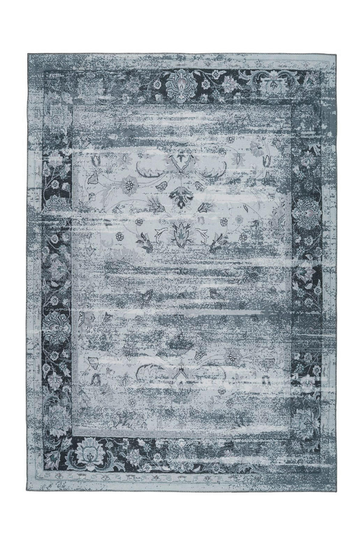 FLACHWEBETEPPICH 80/150 cm Galaxy 1225 Grau / Blau Grau, Blau  - Blau/Grau, Basics, Textil (80/150cm) - Novel