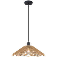 HÄNGELEUCHTE 40/120 cm   - Schwarz/Naturfarben, Design, Papier/Metall (40/120cm) - Collet's Monde