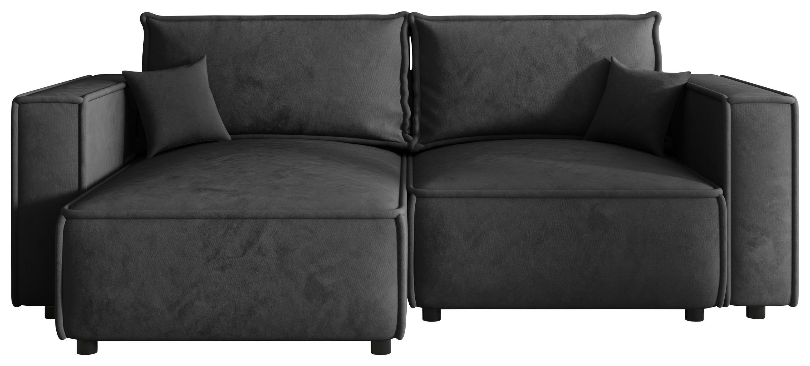 ECKSOFA  in Webstoff Anthrazit  153/250 cm  - Anthrazit/Schwarz, MODERN, Kunststoff/Textil (153/250cm) - Xora