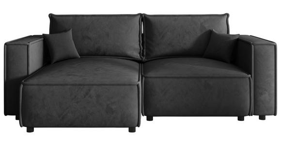 ECKSOFA Anthrazit Webstoff Zierkissen, Rückenkissen, Rücken echt  - Anthrazit/Schwarz, MODERN, Kunststoff/Textil (153/250cm) - Xora