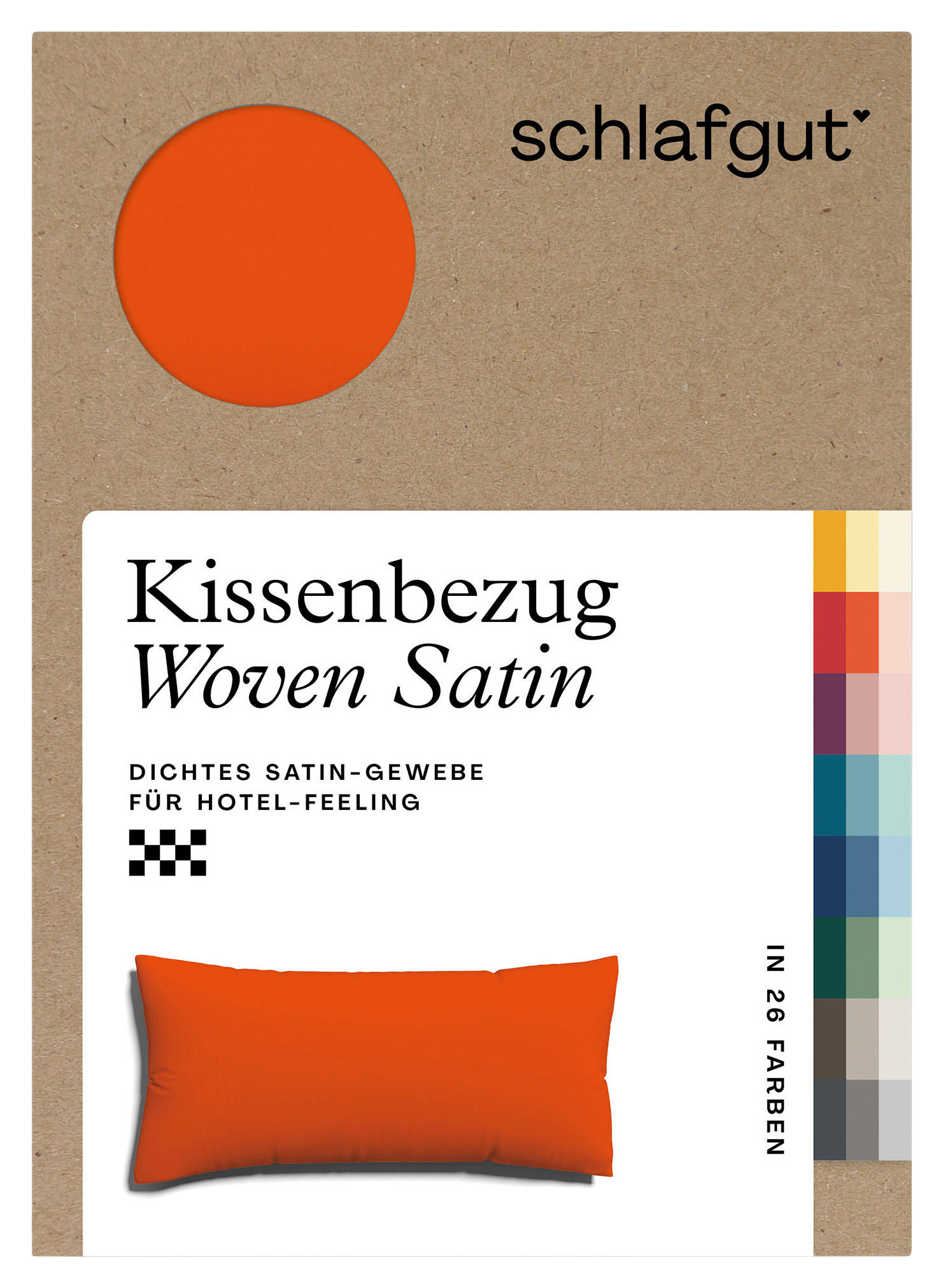 KOPFKISSENBEZUG WOVEN SATIN 40/80 cm  - Rot, Basics, Textil (40/80cm) - Schlafgut