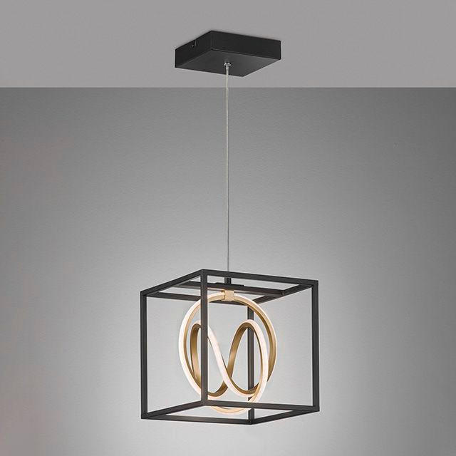 LED-HÄNGLAMPA Gisi 25/25 cm  - svart, Design, metall (25/25cm)