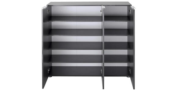 SCHUHSCHRANK in 120/101/39 cm - Edelstahlfarben/Anthrazit, Design, Holzwerkstoff/Kunststoff (120/101/39cm) - Carryhome