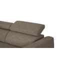 ECKSOFA in Chenille Hellbraun  205/280 cm  - Hellbraun/Schwarz, Design, Textil/Metall (205/280cm) - Xora