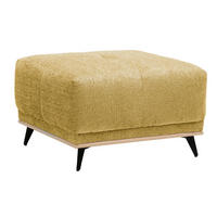 HOCKER in Textil Goldfarben  - Goldfarben/Schwarz, MODERN, Holz/Textil (73/47/73cm) - home24