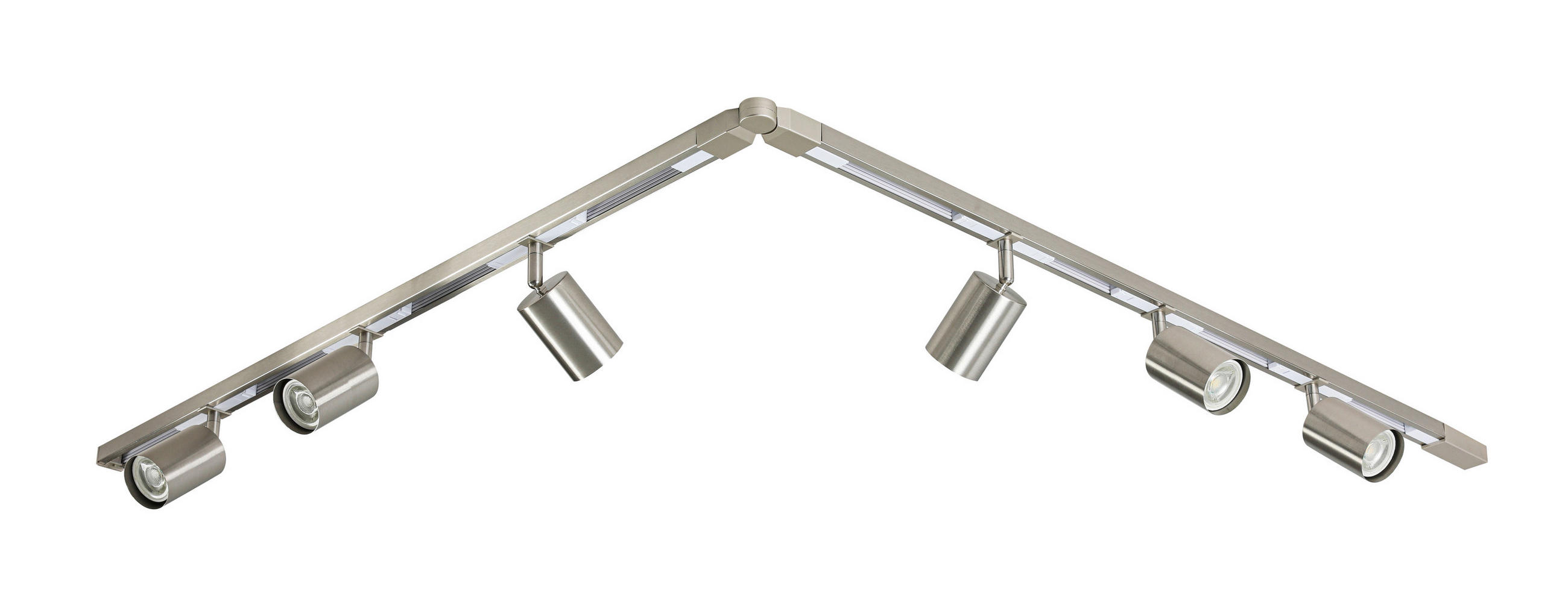 SCHIENENSYSTEM 210/5,5/14 cm  - Nickelfarben, Trend, Kunststoff/Metall (210/5,5/14cm) - Collett's Monde