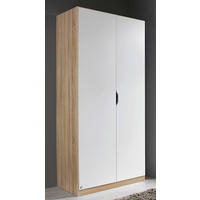DREHTÜRENSCHRANK in Weiss, Sonoma Eiche  - Weiss/Eichefarben, Modern, Holzwerkstoff (91/197/54cm) - Rauch Möbel
