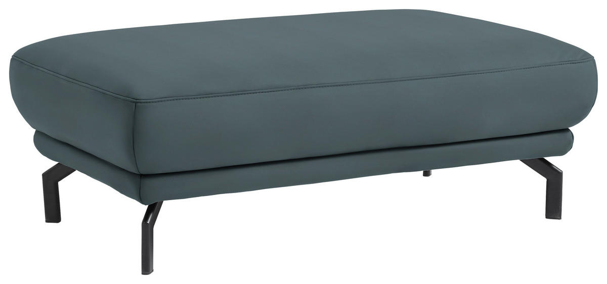 HOCKER Textil Blau  - Blau/Schwarz, Design, Textil/Metall (127/46/72cm) - Dieter Knoll