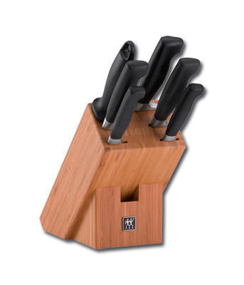 MESSERBLOCK **** VIER STERNE 7-teilig - Schwarz/Braun, Basics, Holz/Metall - Zwilling