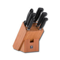 MESSERBLOCK **** VIER STERNE 7-teilig  - Schwarz/Braun, Basics, Holz/Metall - Zwilling