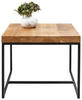COUCHTISCH Eiche massiv quadratisch Schwarz, Eichefarben 50/50/40 cm  - Eichefarben/Schwarz, Design, Glas/Holz (50/50/40cm) - Novel