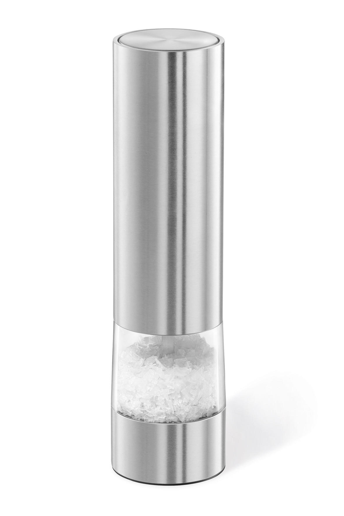 ELEKTR. SALZ-/GEWÜRZMÜHLE Monino  - Edelstahlfarben, Basics, Kunststoff/Metall (4,5/16,9cm) - Zack