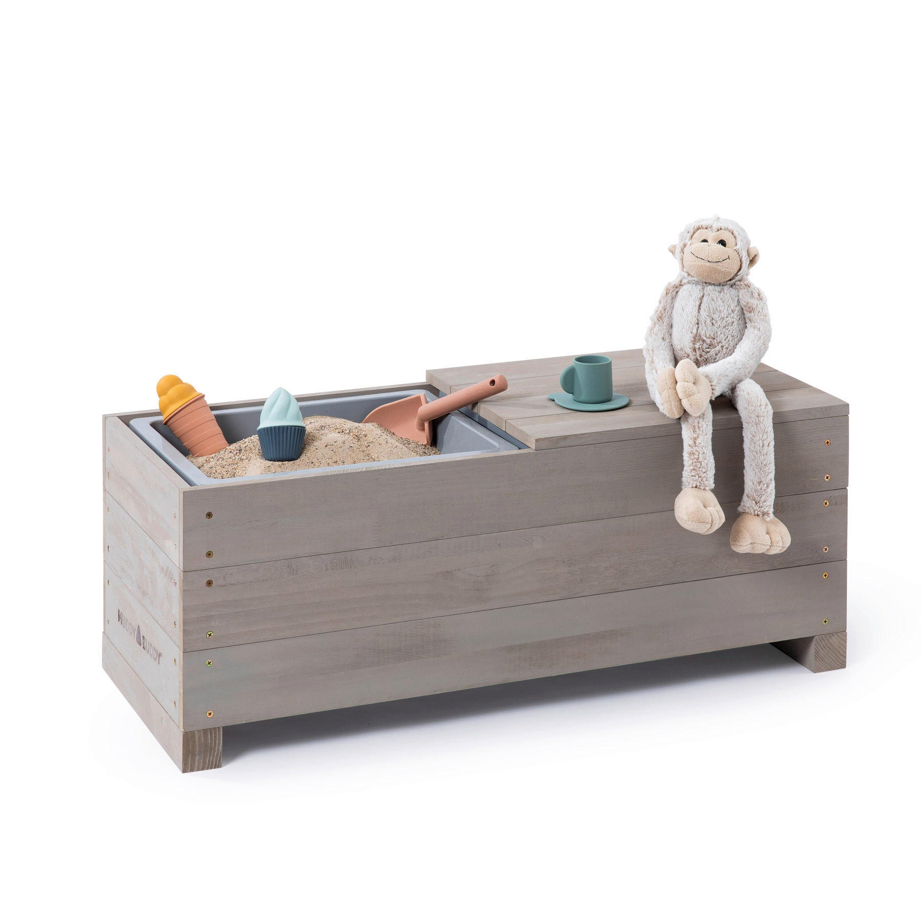 Muddy Buddy Kindersitzbank Discoverer Hellgrau 35x32x83 cm