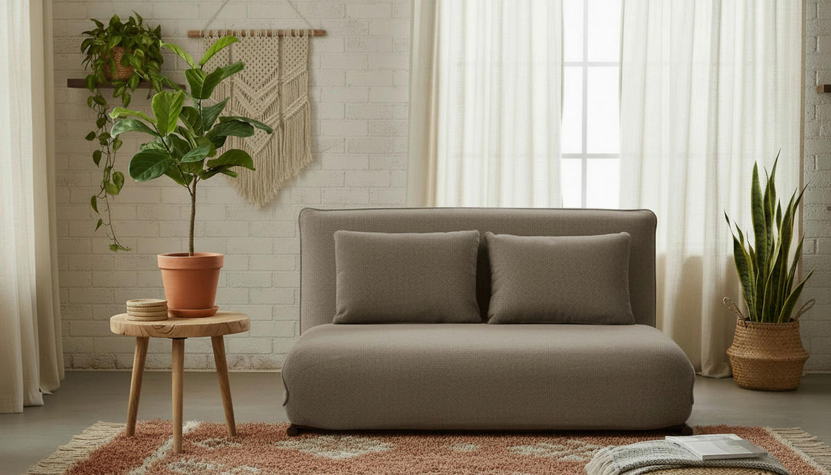 SOFA VELIN Samt Braun, Dunkelbraun  - Dunkelbraun/Braun, Design, Textil/Metall (140/97/80cm) - MID.YOU