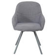 STUHL - Grau, Design, Textil/Metall (57/84,5/61cm) - Carryhome