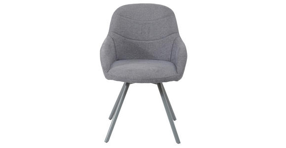 STUHL - Grau, Design, Textil/Metall (57/84,5/61cm) - Carryhome