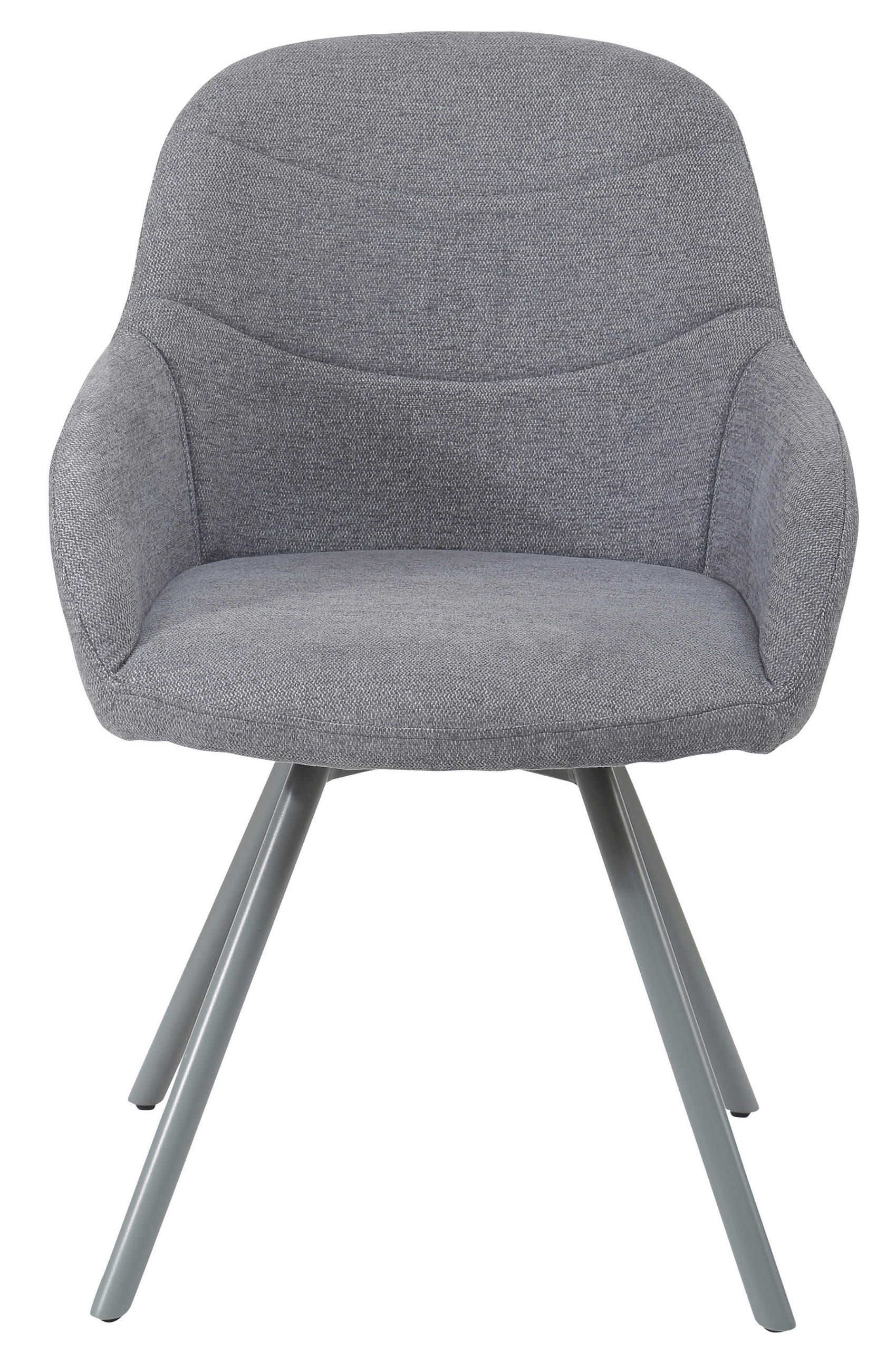 STUHL - Grau, Design, Textil/Metall (57/84,5/61cm) - Carryhome