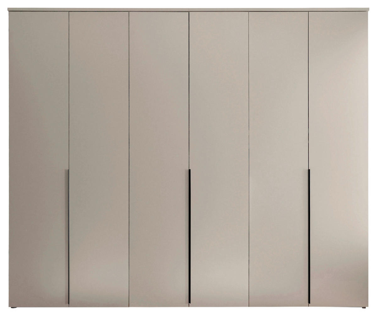 DREHTÜRENSCHRANK 270/225/52 cm 6-türig Kaschmir  - Kaschmir/Schwarz, MODERN, Holzwerkstoff/Kunststoff (270/225/52cm) - MID.YOU