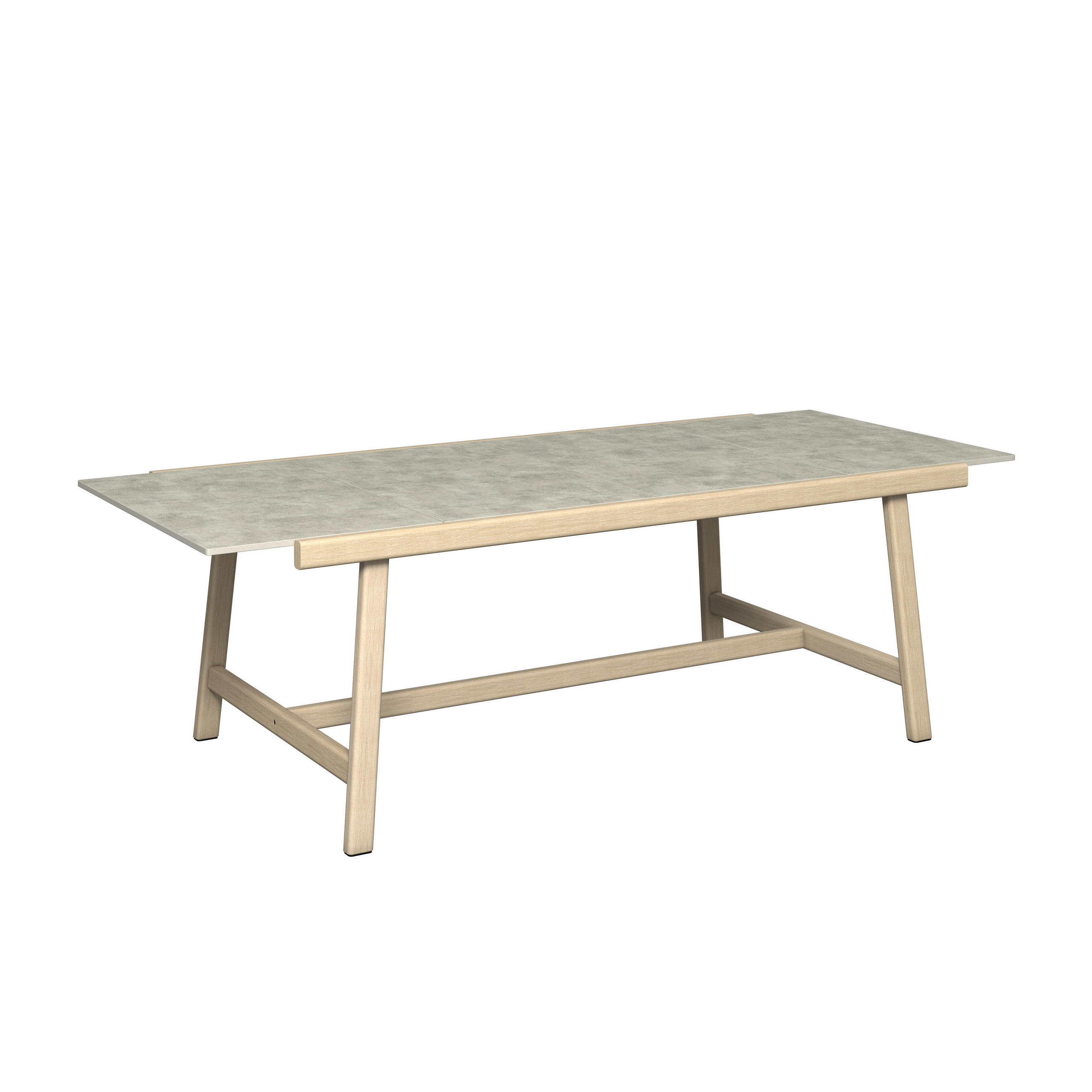 GARTENTISCH 240/102/74 cm Holz, Kunststoff rechteckig  - Hellgrau/Naturfarben, ROMANTIK / LANDHAUS, Holz/Kunststoff (240/102/74cm) - Dieter Knoll