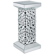 BEISTELLTISCH in Schwarz, Silberfarben - Silberfarben/Schwarz, Design, Glas/Holzwerkstoff (30,5/71/30,5cm) - Ambia Home