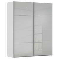 SCHWEBETÜRENSCHRANK 181/223/68 cm 2-türig Seidengrau  - Seidengrau/Alufarben, Design, Glas/Holzwerkstoff (181/223/68cm) - Xora
