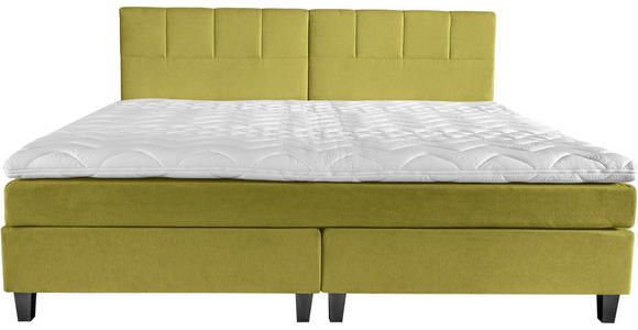 BOXSPRINGBETT 240/200 cm in Grün - Wengefarben/Grün, Trend, Holz/Textil (240/200cm) - Esposa